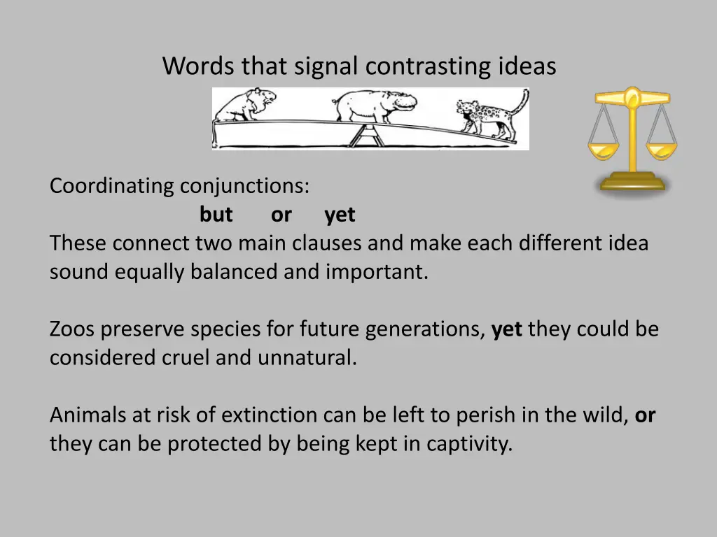 words that signal contrasting ideas