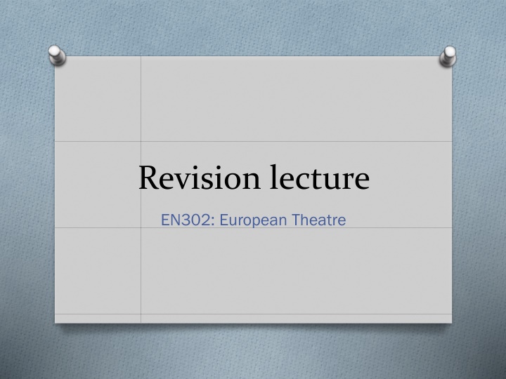 revision lecture