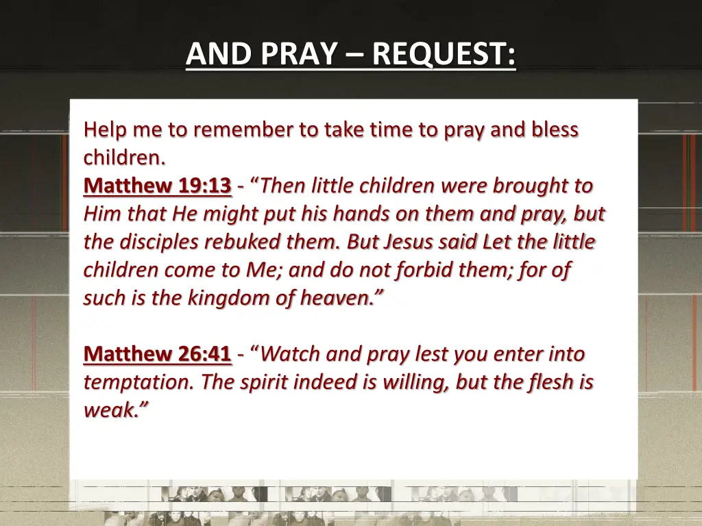 and pray request 2