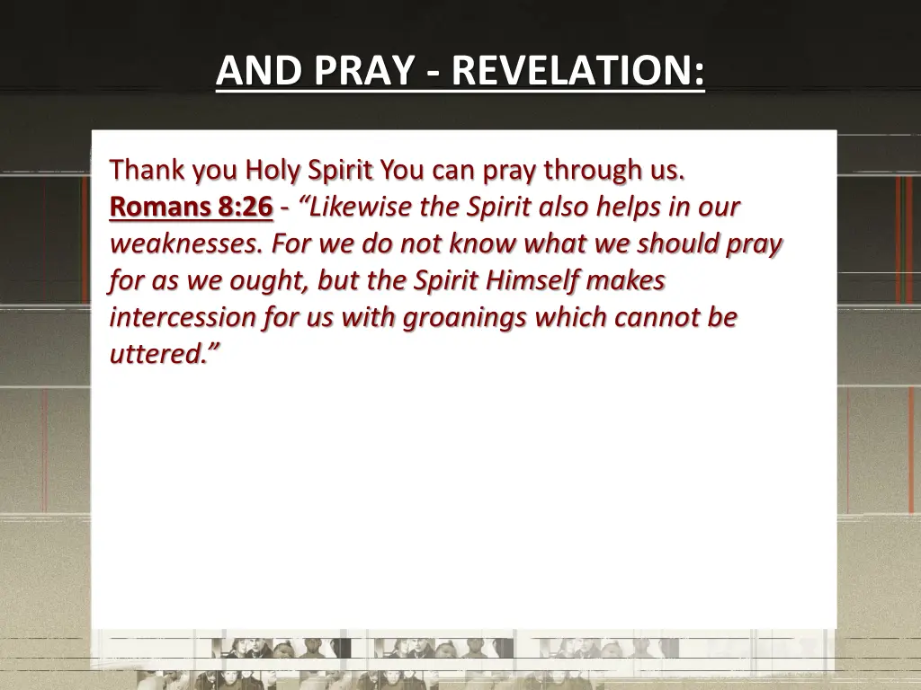 and pray revelation 2