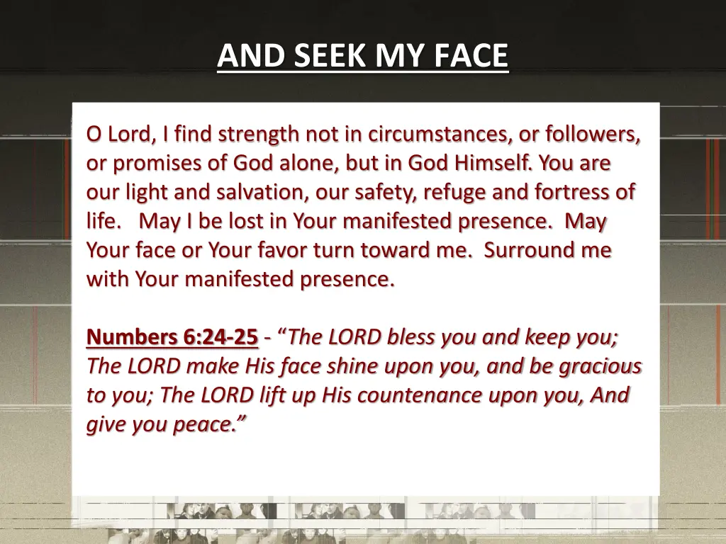 and seek my face 2