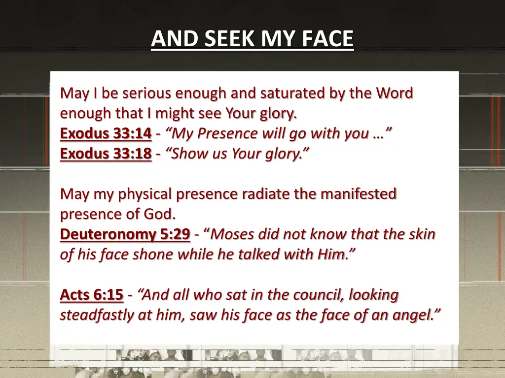 and seek my face 3