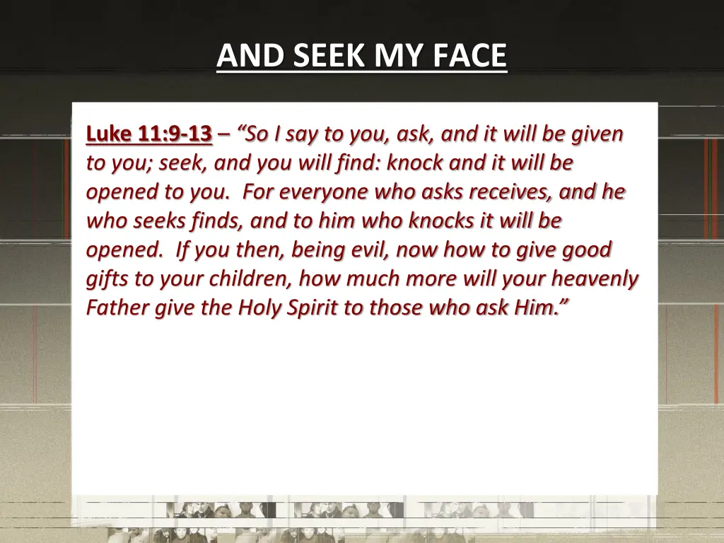 and seek my face 4