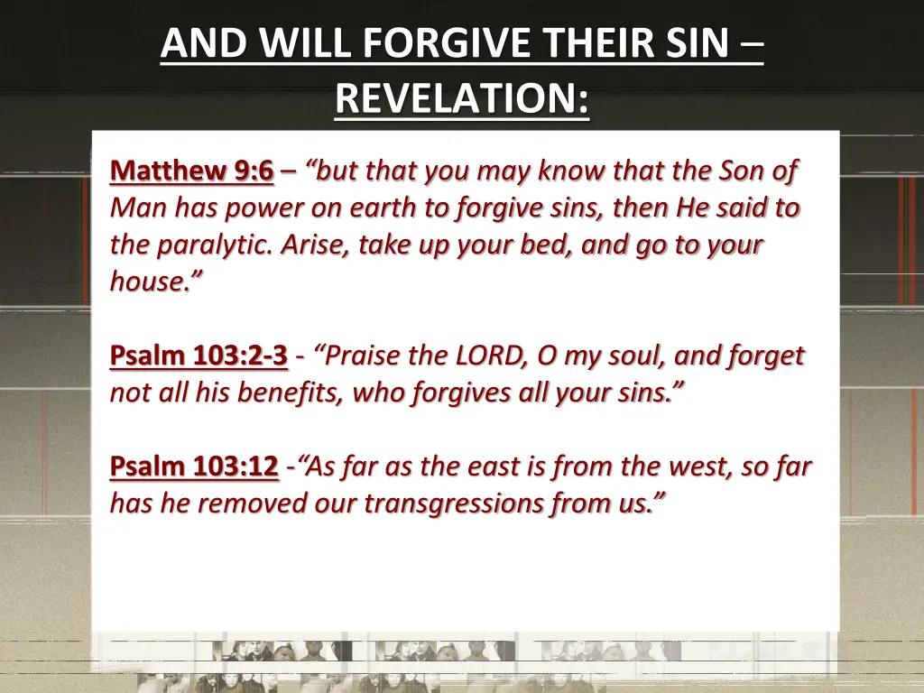 and will forgive their sin revelation