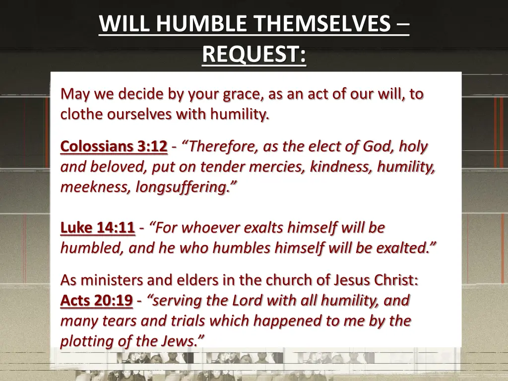 will humble themselves request 2