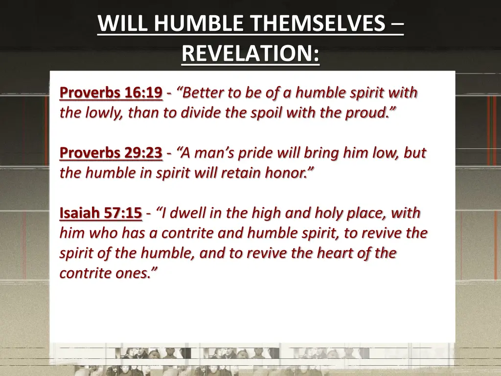 will humble themselves revelation 1