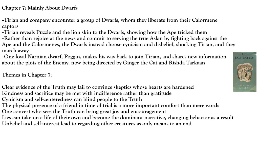 chapter 7 mainly about dwarfs