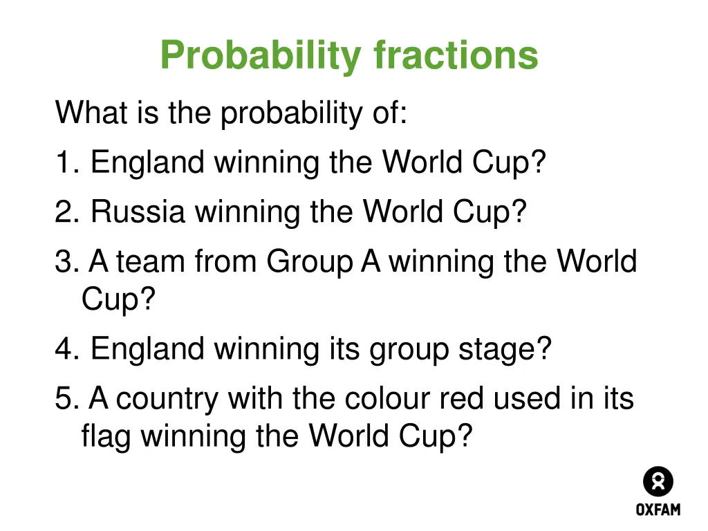 probability fractions what is the probability