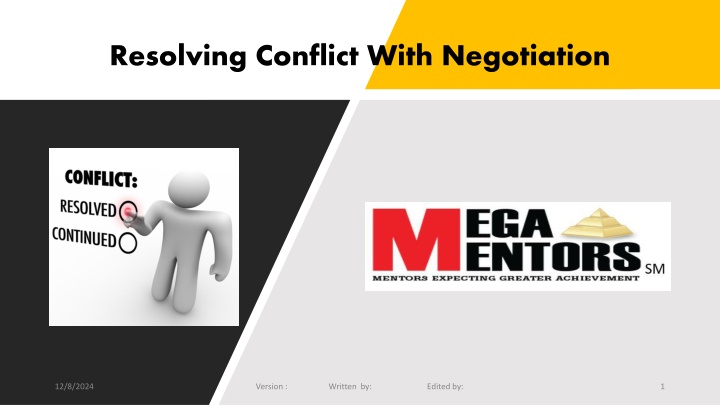 resolving conflict with negotiation