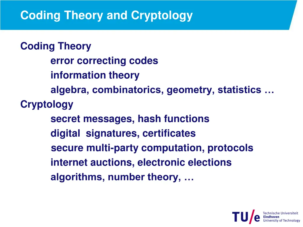 coding theory and cryptology