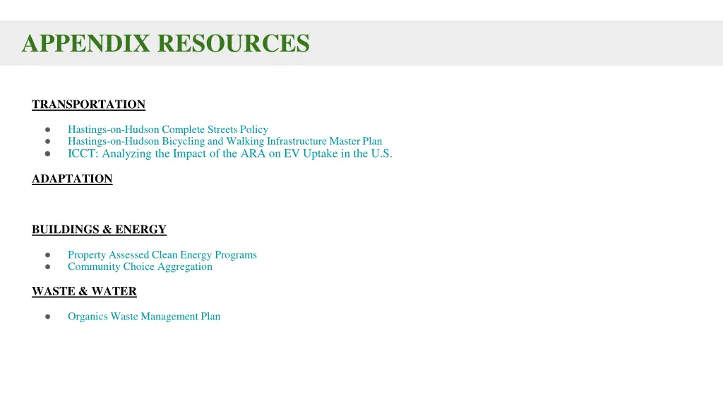 appendix resources