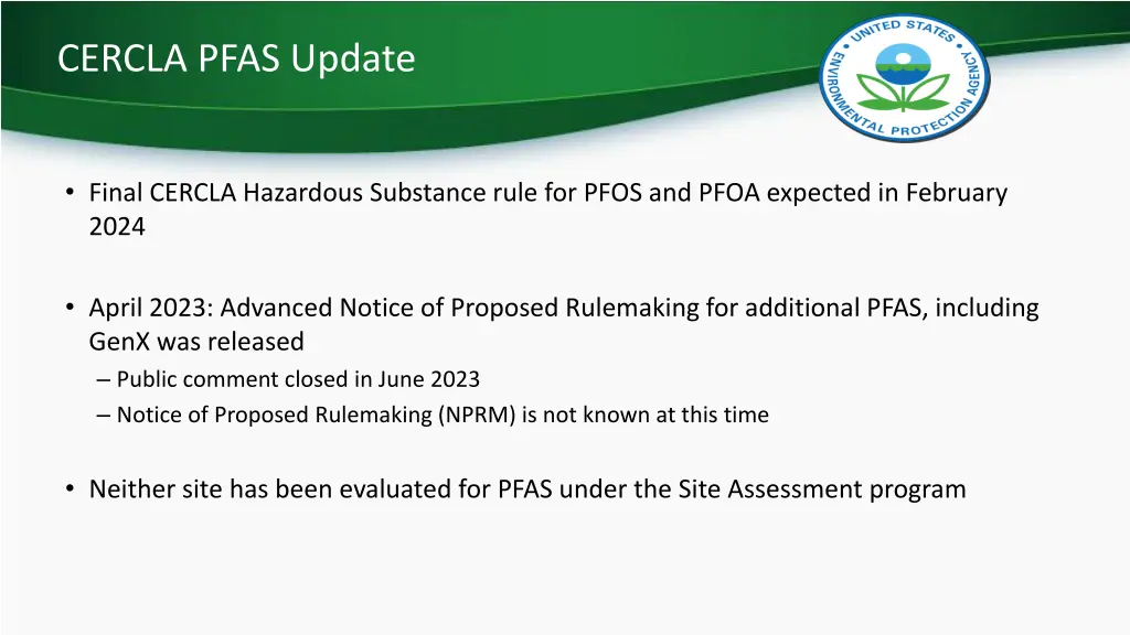 cercla pfas update