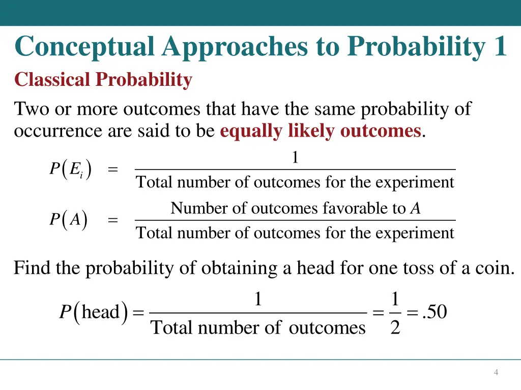 conceptual approaches to probability 1 classical