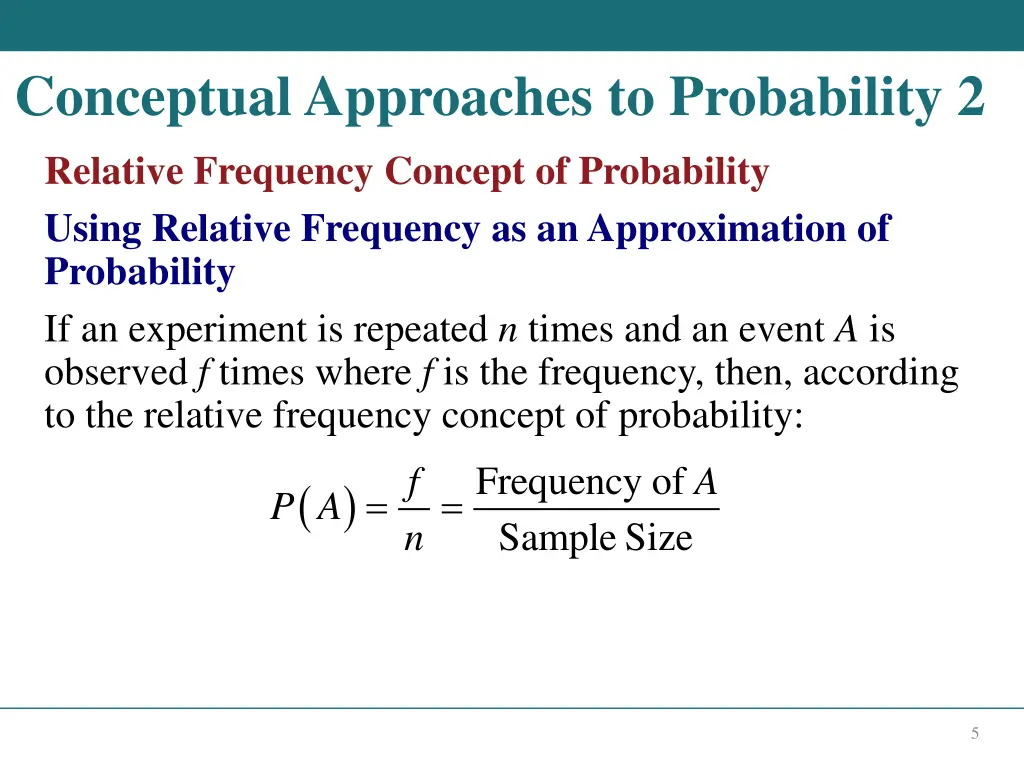 conceptual approaches to probability 2 relative