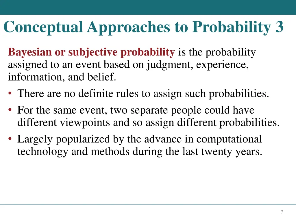 conceptual approaches to probability 3