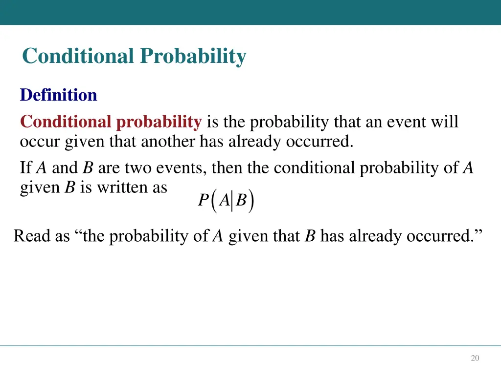 conditional probability