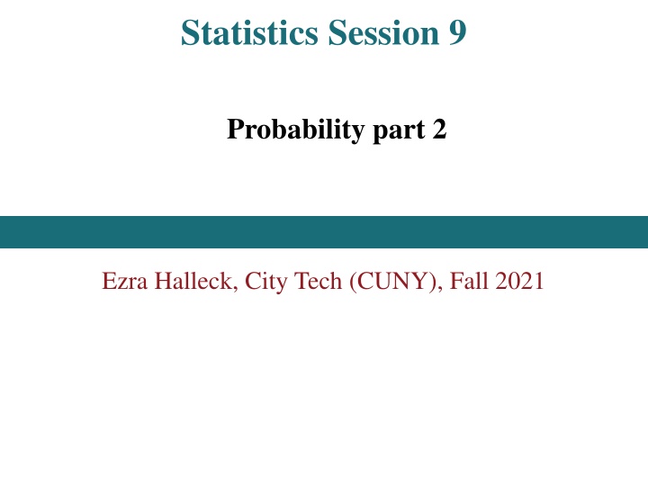 statistics session 9