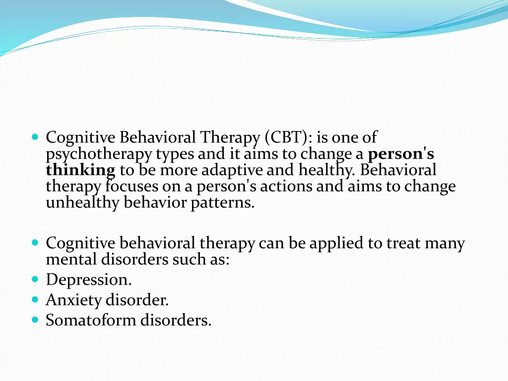 cognitive behavioral therapy