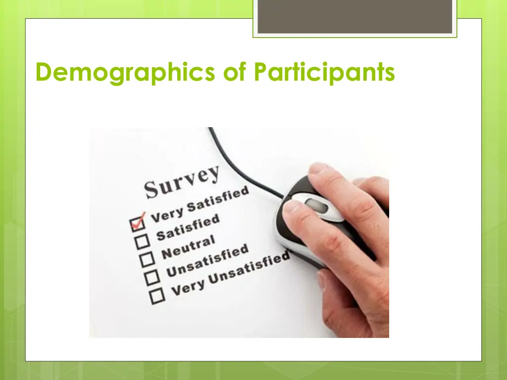 demographics of participants