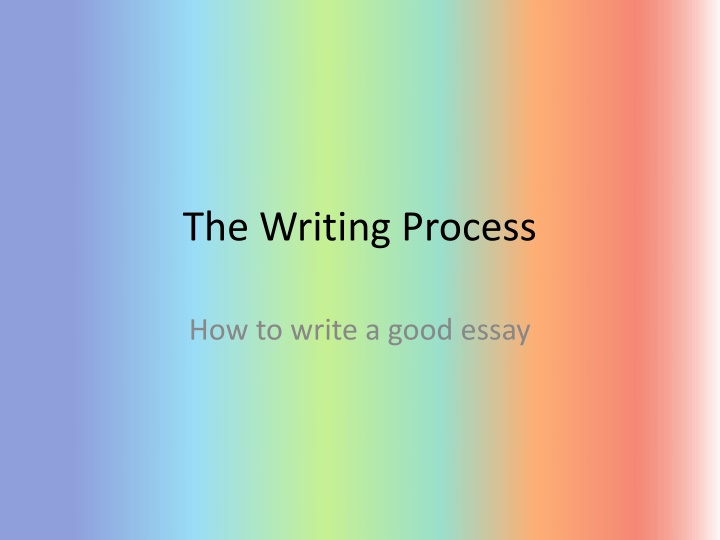 the writing process