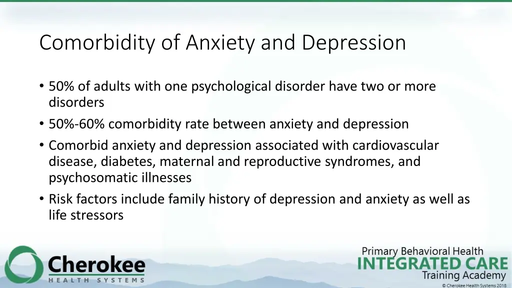 comorbidity of anxiety and depression