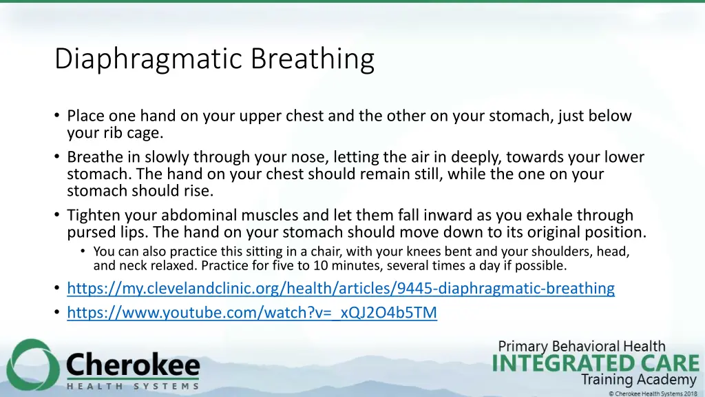 diaphragmatic breathing