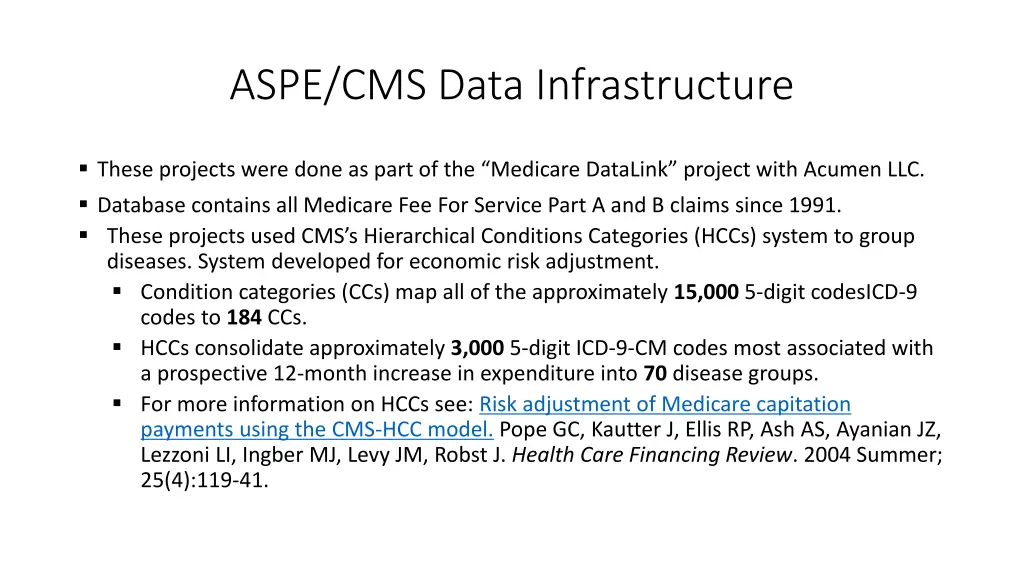 aspe cms data infrastructure