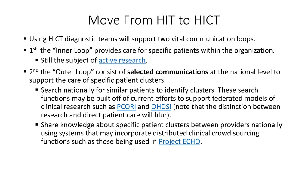 move from hit to hict