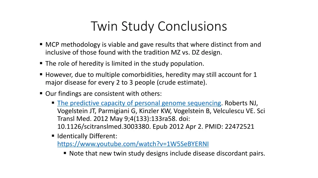 twin study conclusions