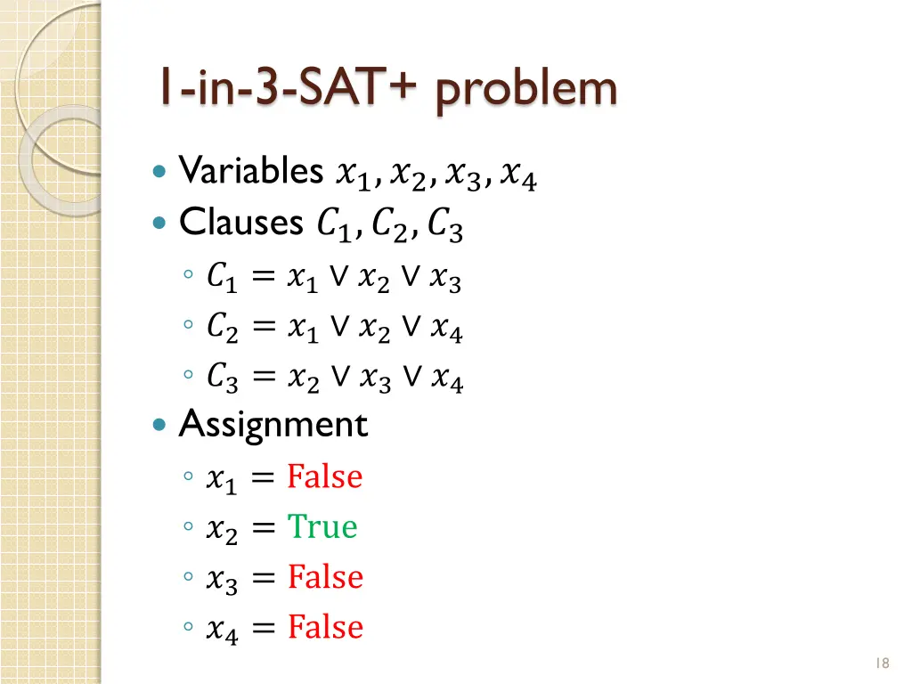 1 in 3 sat problem 2