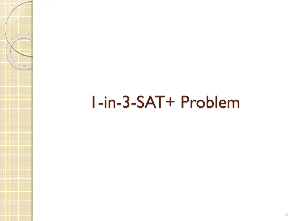 1 in 3 sat problem