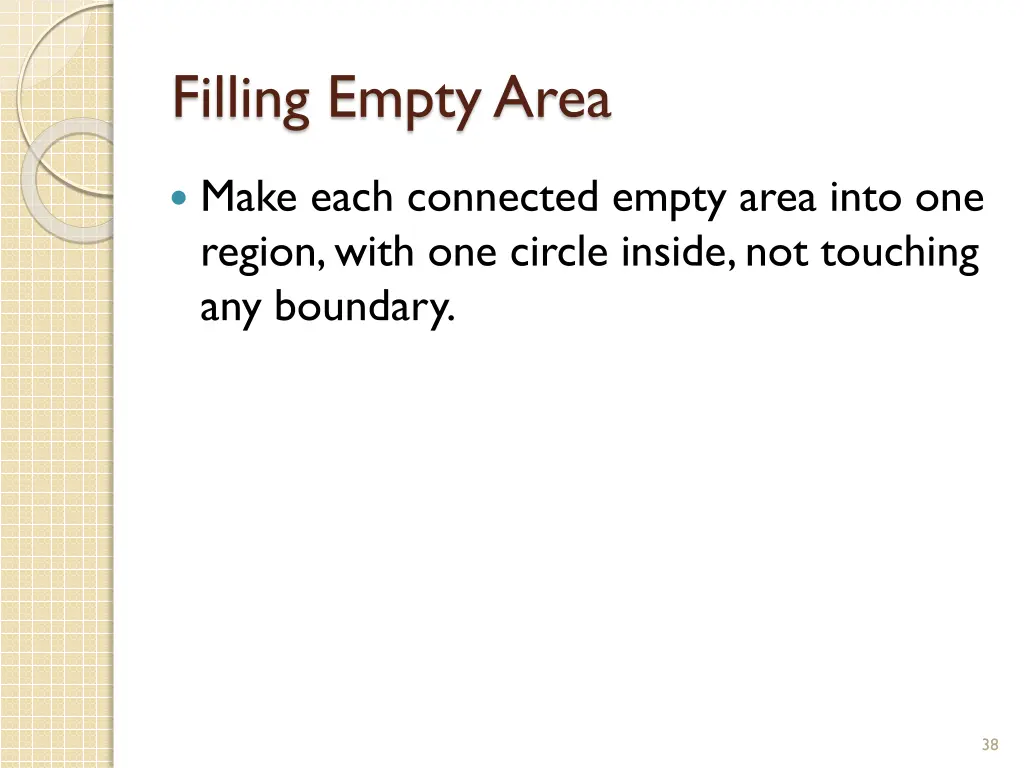 filling empty area