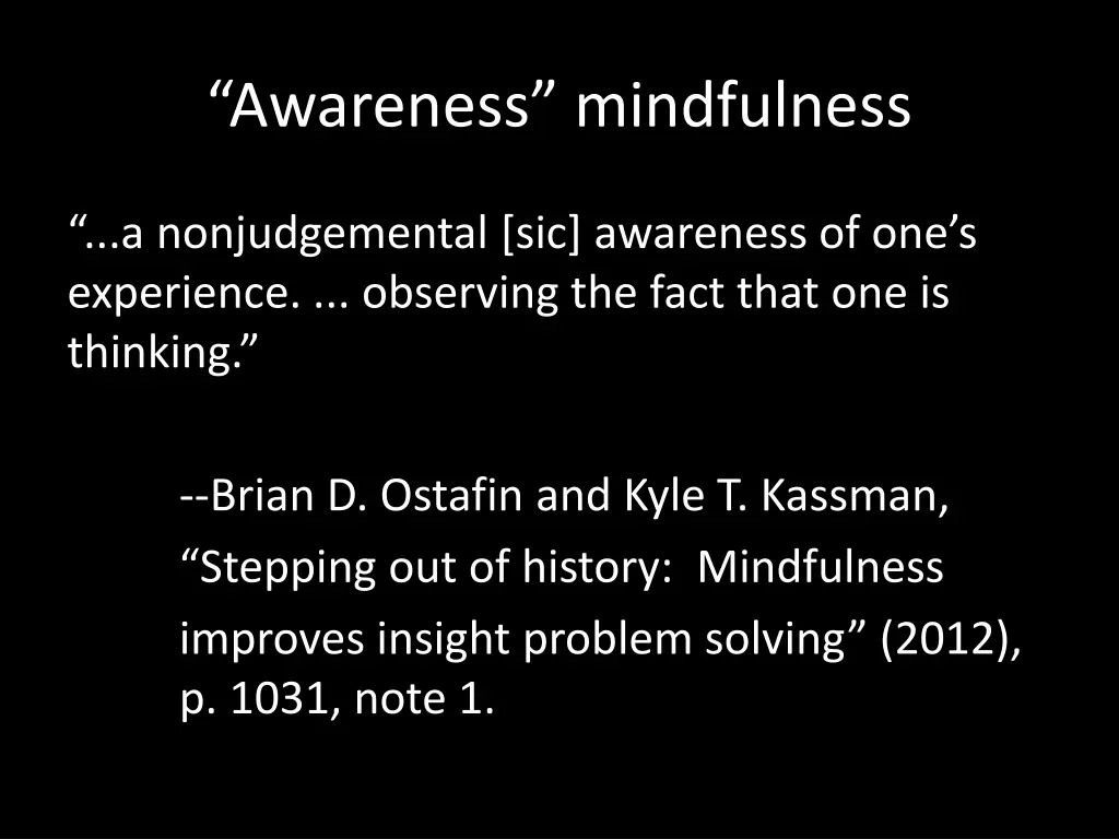 awareness mindfulness