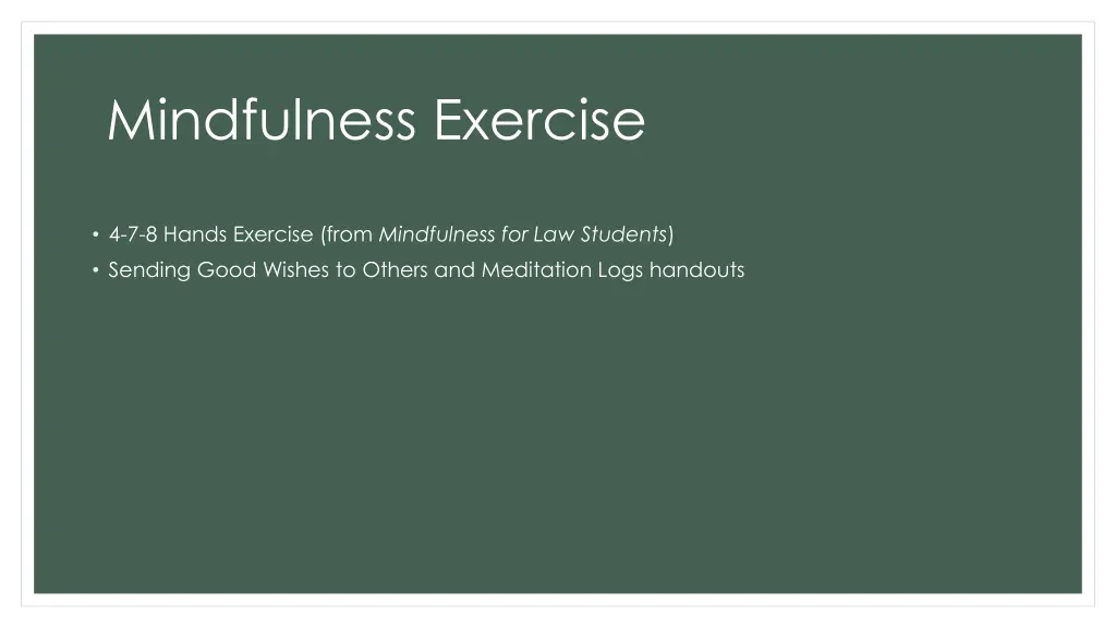 mindfulness exercise