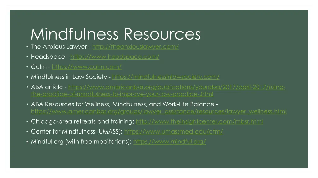 mindfulness resources the anxious lawyer http