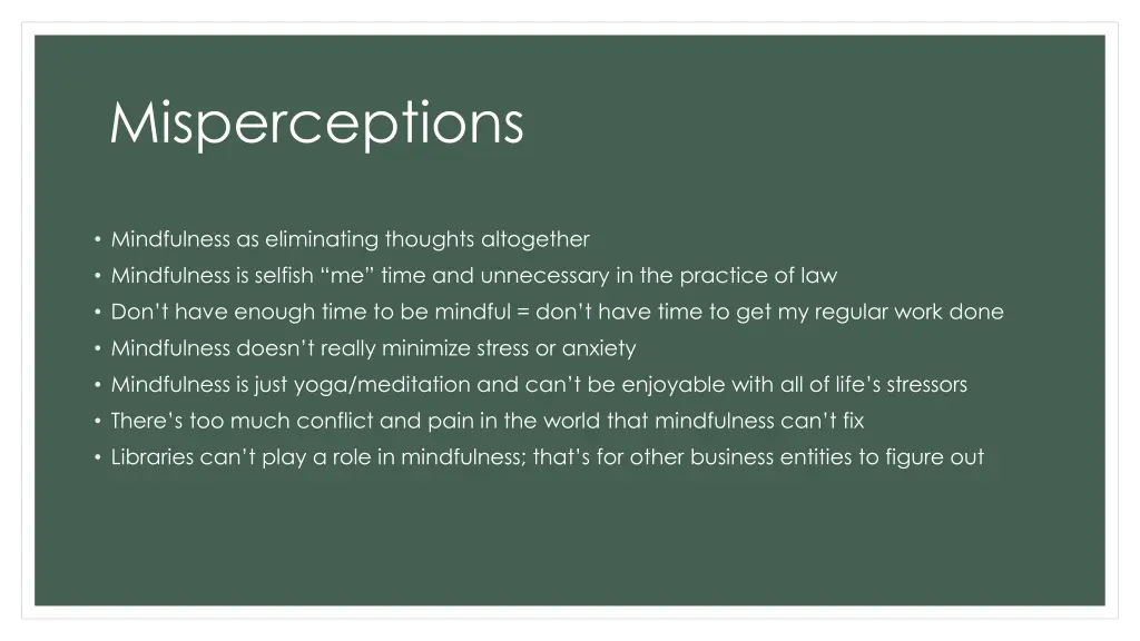 misperceptions