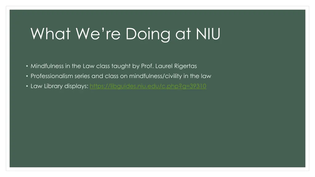 what we re doing at niu 1