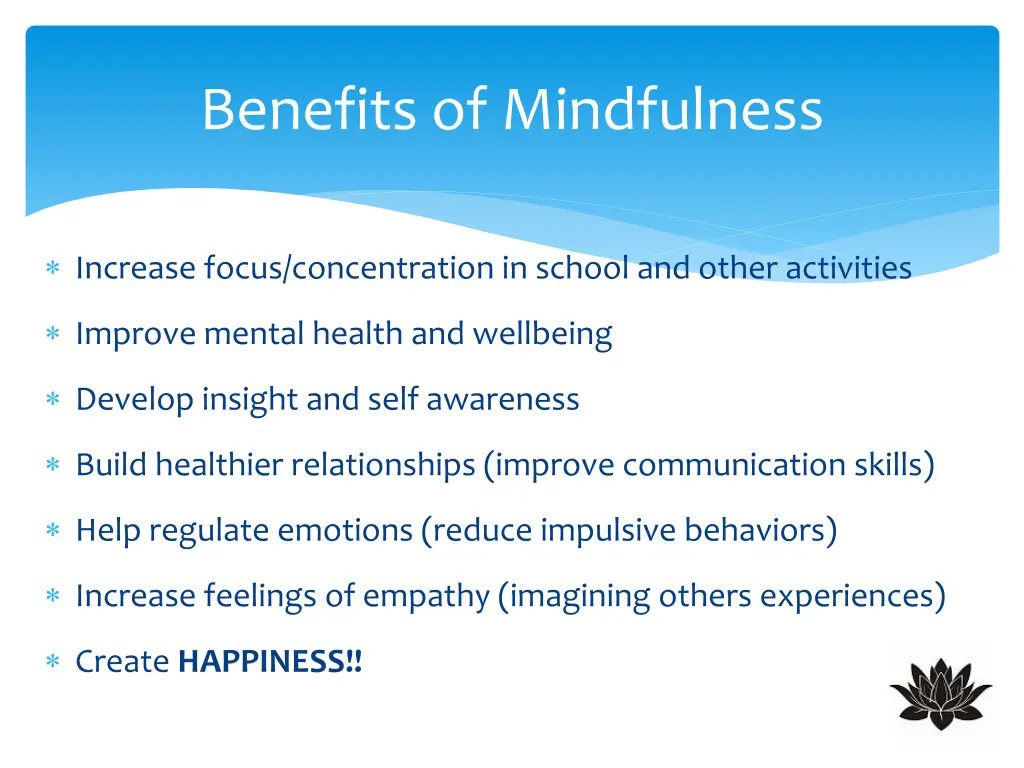 benefits of mindfulness
