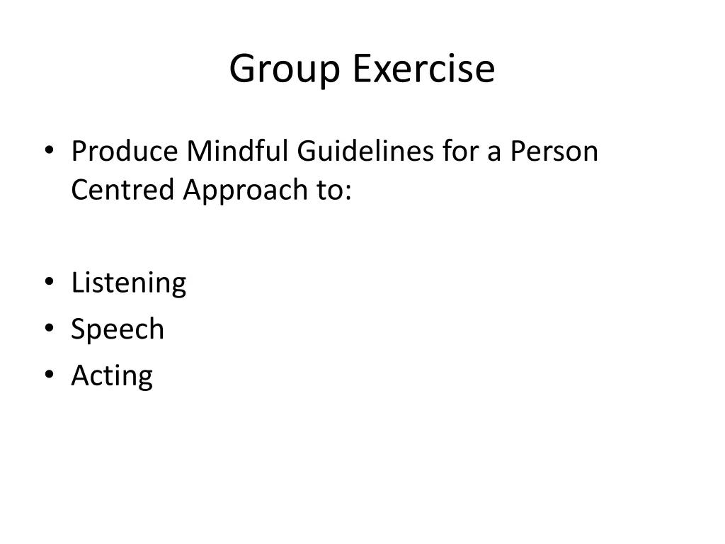 group exercise