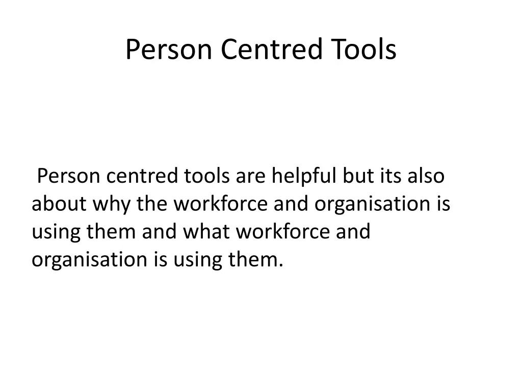 person centred tools 1