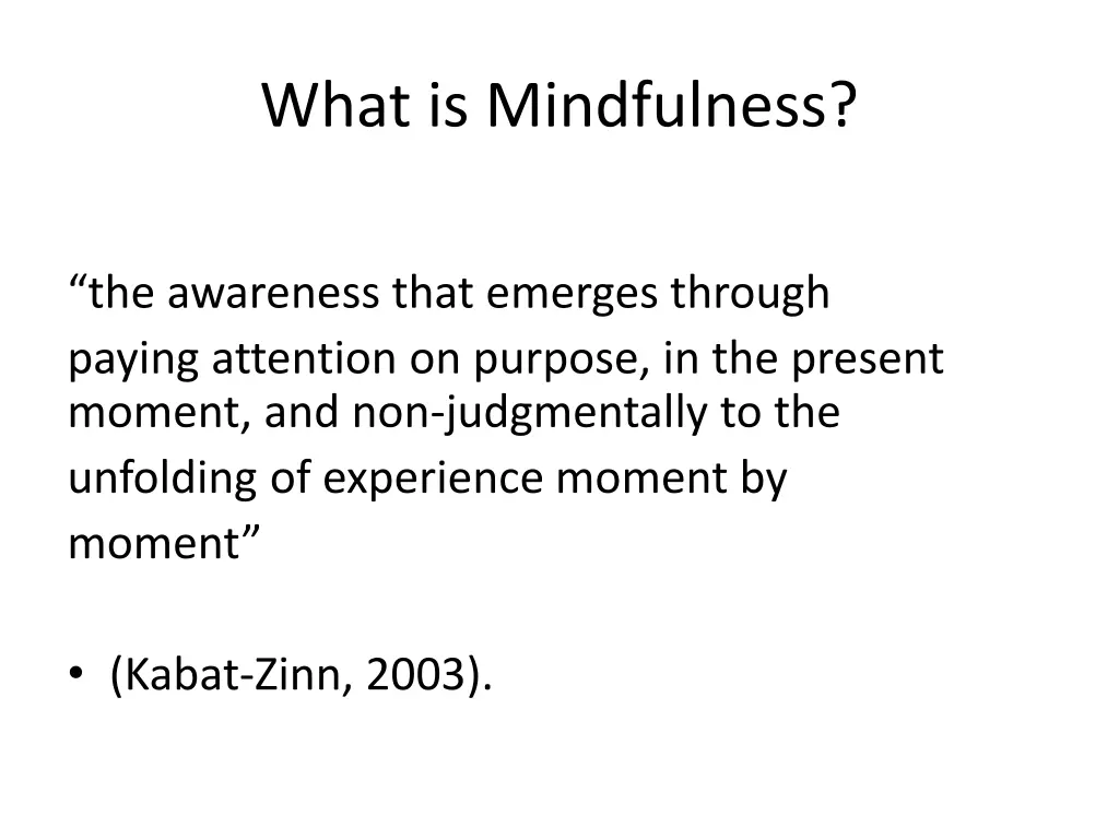 what is mindfulness