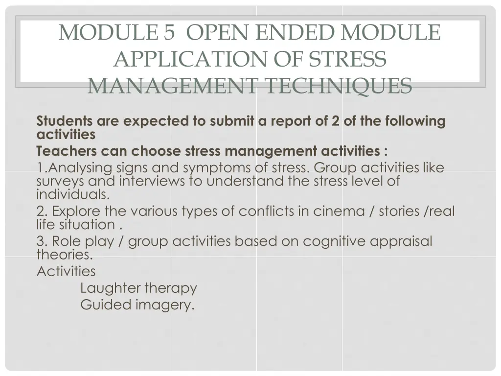 module 5 open ended module application of stress