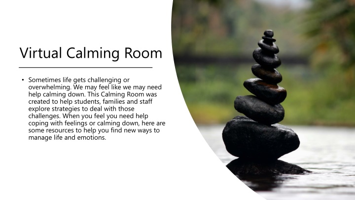 virtual calming room