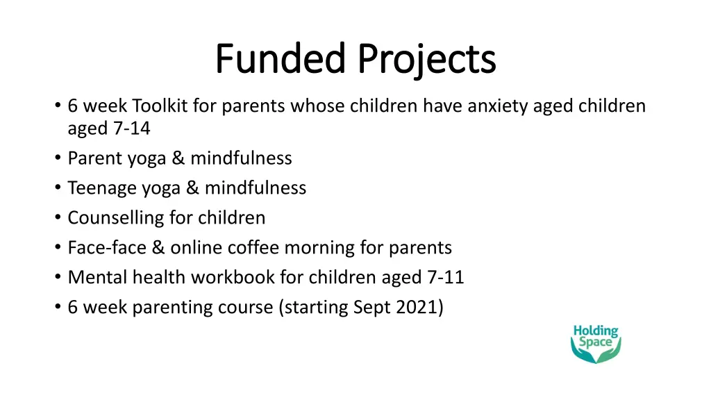 funded projects funded projects