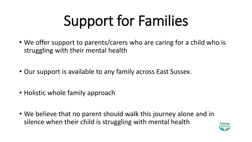 support for families support for families