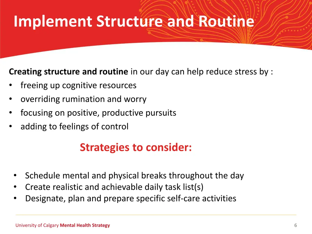 implement structure and routine