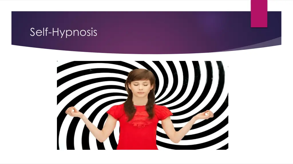 self hypnosis