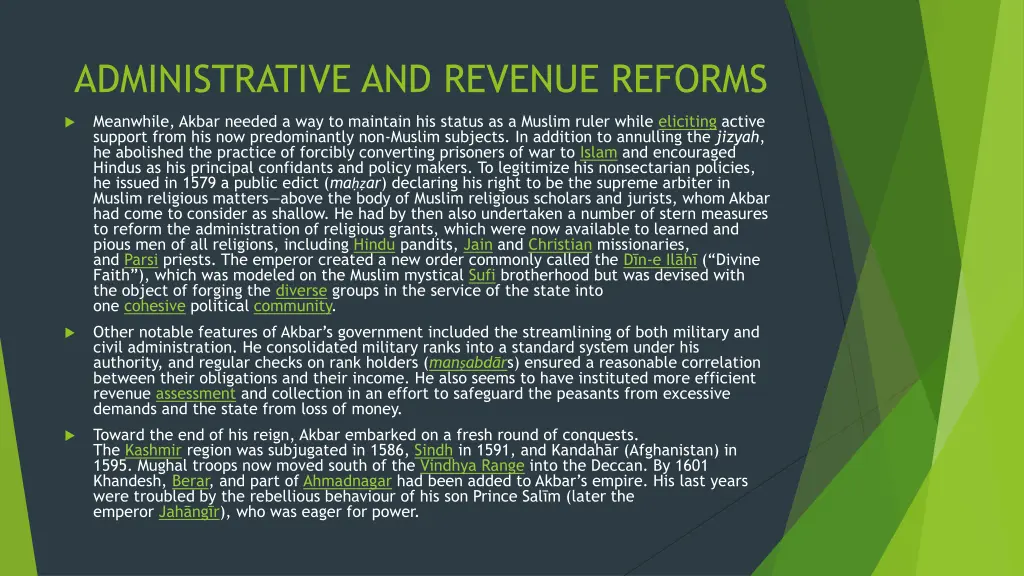 administrative and revenue reforms 1