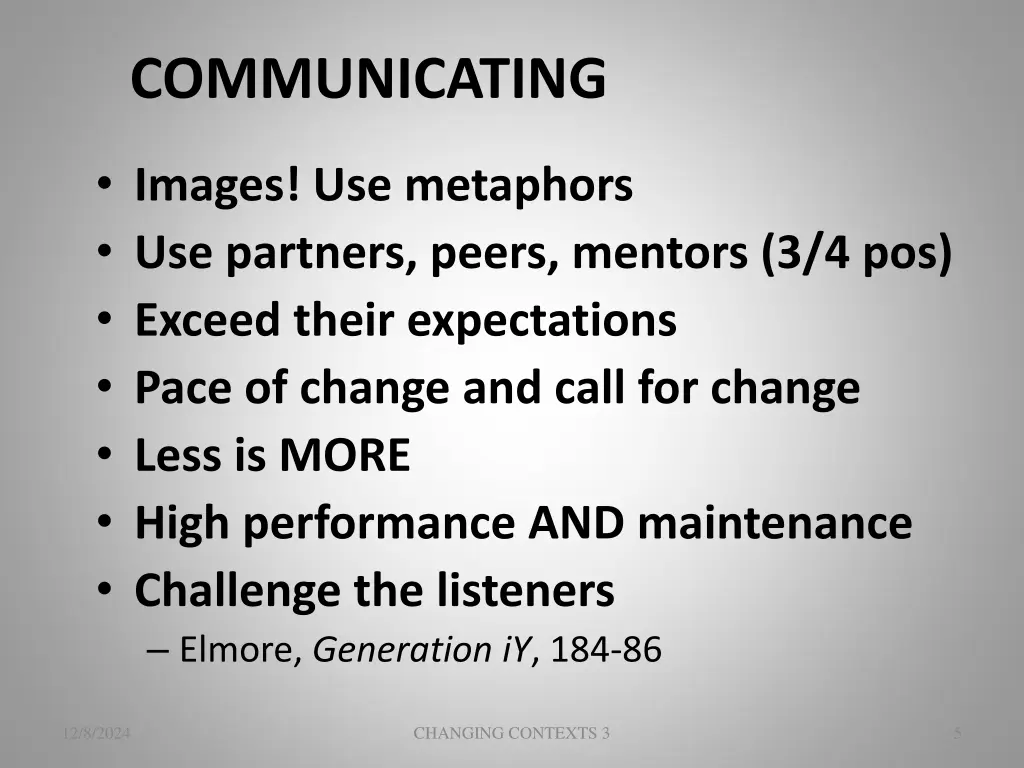 communicating