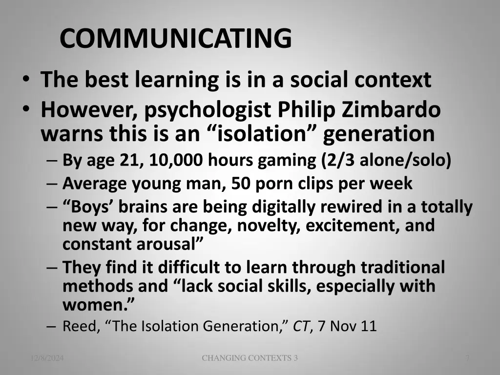 communicating the best learning is in a social